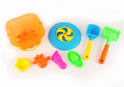 Transparent square bucket frisbee set 3 (8 pieces) - OBL700843