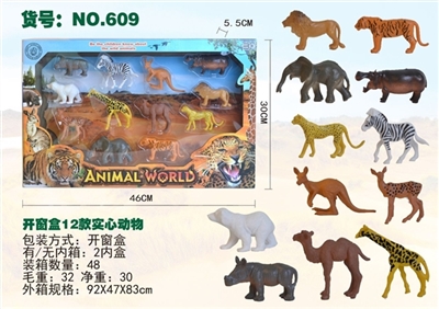 Window box 12 solid animals - OBL701097