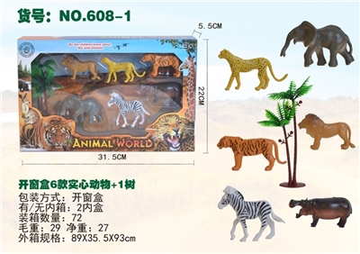 Window box six solid animal 1 tree - OBL701098
