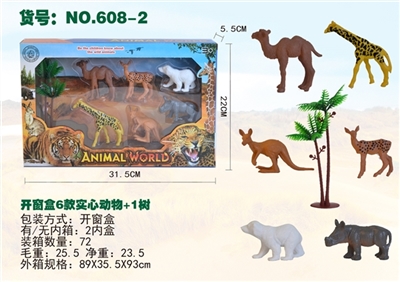 Window box six solid animal 1 tree - OBL701099