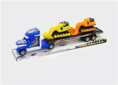 Inertial tow head car tow two excavators (red and blue color combination 2) - OBL701531