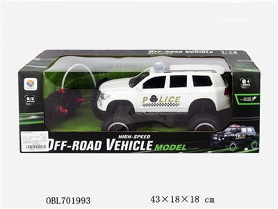 1:12 4 through simulation Toyota cross-country window rand cool LuZe police cars take the light to t - OBL701993
