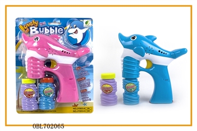 Solid color small shark paint with music blue lights two bottles of water bubble gun - OBL702065