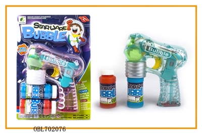 Transparent paint with music four lights flash two bottles of water bubble gun - OBL702076