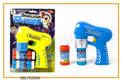 Solid color paint with music blue lights two bottles of water bubble gun - OBL702080