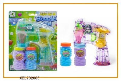Transparent carry four lights flash two bottles of water bubble gun - OBL702085