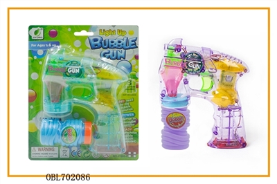 With transparent automatic music four lights flash is bottle of water bubble gun - OBL702086