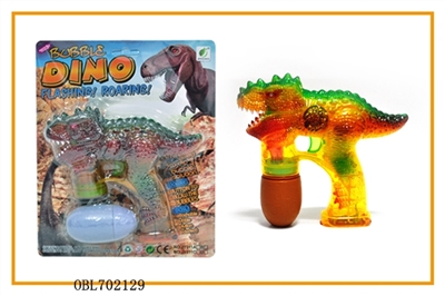 Solid color painting dinosaurs with music three lights flash two bottles of water bubble gun - OBL702129