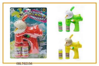 Solid color joy rabbit painted with three lights flash music two bottles of water bubble gun - OBL702156