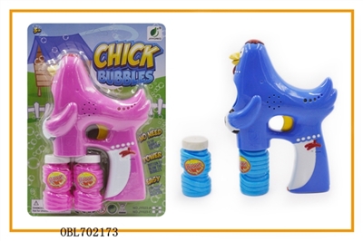 Solid color joy chicken painted with blue lights two bottles of water bubble gun - OBL702173