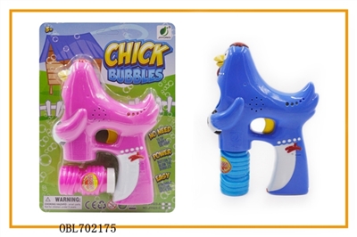 Solid color joy chicken painted with blue light single bottle water bubble gun - OBL702175