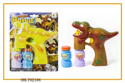 Solid color painting dinosaurs with music blue lights two bottles of water bubble gun - OBL702186