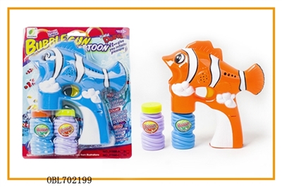 Real mini, clown fish painted with music blue lights two bottles of water bubble gun - OBL702199