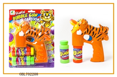 Solid color paint with music blue lights tigger double bottles of water bubble gun - OBL702208