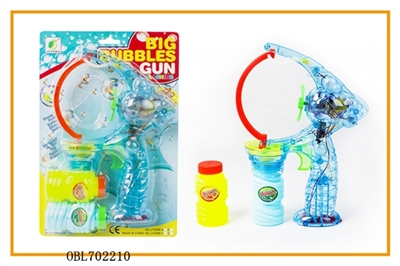 Transparent automatic with music lights two bottles of water bubble gun - OBL702210