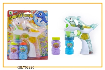 Fan, transparent small dolphins spray paint with music four lights flash two bottles of water bubble - OBL702220