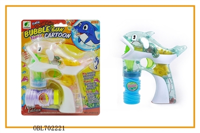 Small fan, transparent dolphins spray paint with music four lights flashing single bottle water bubb - OBL702221