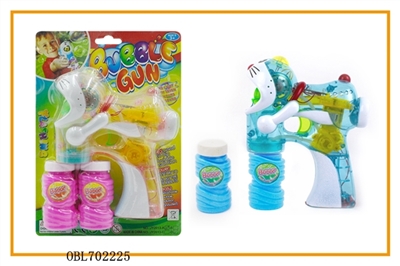 Fan, transparent jingle cats spray paint with four lights flash two bottles of water bubble gun - OBL702225