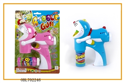 Solid color jingle cats painted with two lights flash single bottle water bubble gun - OBL702246