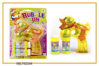 Transparent paint duck with four lights flash two bottles of water bubble gun - OBL702248