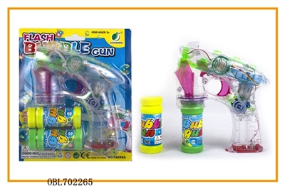 Fan, transparent with light music two bottles of water bubble gun - OBL702265