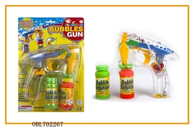 Transparent with music four lights flash two bottles of water bubble gun - OBL702267
