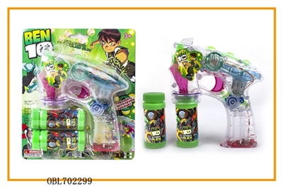 Fan, transparent with music lights BEN10 two bottles of water bubble gun - OBL702299