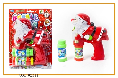 Solid color Santa Claus painting with music blue lights two bottles of water bubble gun - OBL702311