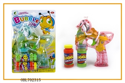 Transparent ants elves paint with four lights flash two bottles of water bubble gun - OBL702315