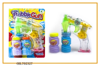 Transparent with music four lights flash two bottles of water bubble gun - OBL702327