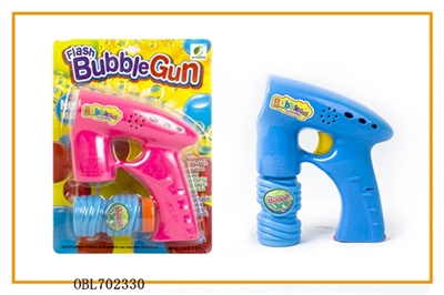 Solid color automatic single bottle water bubble gun with music lights - OBL702330