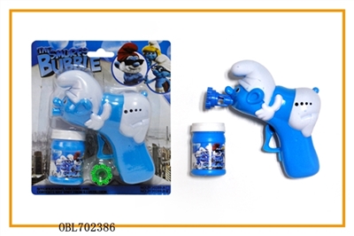 Solid color Smurfs painting inertia bubble gun - OBL702386