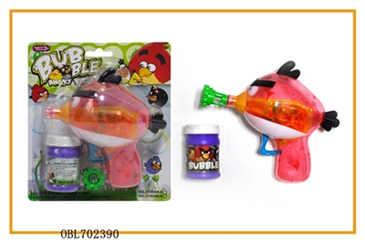 Transparent angry birds painting inertia bubble gun with light - OBL702390