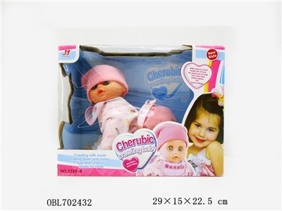 11.5 -inch electric sound singing crawling baby - OBL702432