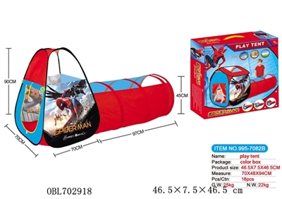 The joining together of two spider-man tents fit tunnel tube - OBL702918