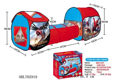 Triad spider-man game room fit tunnel tube tent - OBL702919