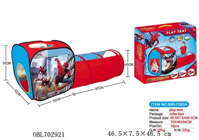 The joining together of two spider-man game room fit tunnel tube - OBL702921