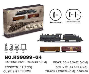 合金冒烟（用水）灯光音乐包电模型火车配USB充电线 - OBL703020