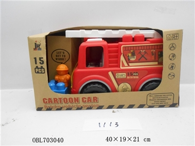 cartoon car 15PCS消防车 - OBL703040