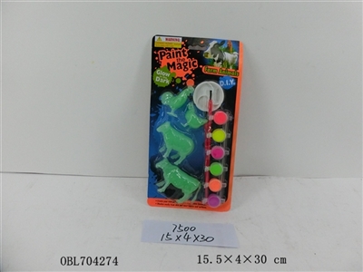 8 oil with luminous color series farm animals - 4 farm animals only 4 pieces of aqueous oil color ac - OBL704274