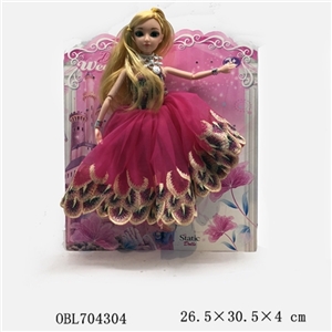 11寸纸板芭比3D眼衣服3色 - OBL704304