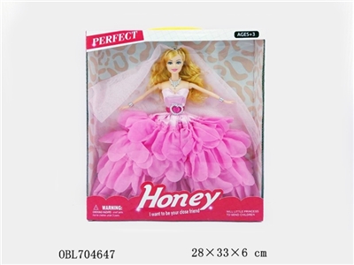 11.5寸实身活手婚纱芭比 - OBL704647