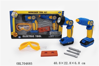Window box electric tool kit (with lights, AA4 grain, no electricity, 7 PCS) - OBL704685