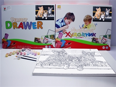 DIY digital painting piano kitten - OBL706098