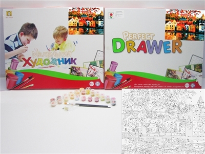 DIY digital painting quiet town - OBL706105