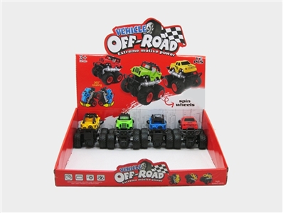 360 - degree rotating inertia stunt double car 3 paragraph 4 color (jeep, taxi head) - OBL706236