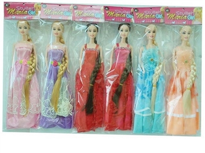 High grade 11.5 inch real long hair princess barbie many assortments - OBL707380