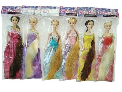 High grade 11.5 inch real long hair princess barbie many assortments - OBL707384