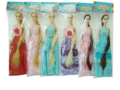 High grade 11.5 inch real long hair princess barbie many assortments - OBL707386