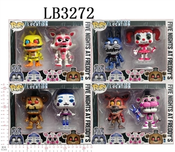 4-4.5寸玩具熊的午夜后宫公仔（头可活动）2只盒装4款 - OBL708414